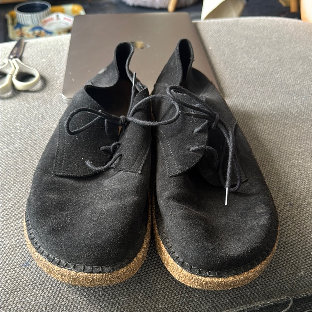 Birkenstock Gary Black Suede Chukka with Cork-Wrapped Sole